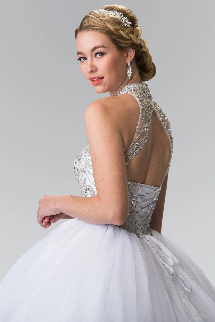 Beaded Sleeveless Illusion Ballgown By Elizabeth K GL2206 8 Beaded Sleeveless Illusion Ballgown By Elizabeth K GL2206