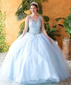 Calla Collection Beaded Illusion Quinceanera Dress By Calla KY77621X