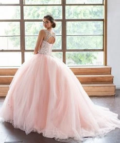 Calla Collection Beaded Illusion Quinceanera Dress By Calla KY77621X