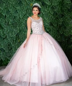 Calla Collection Beaded Illusion Quinceanera Dress By Calla KY77621X