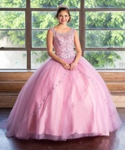 Calla Collection Beaded Illusion Quinceanera Dress By Calla KY77621X