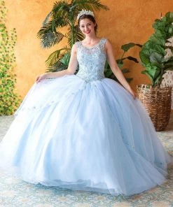 Calla Collection Beaded Illusion Quinceanera Dress By Calla KY77621X
