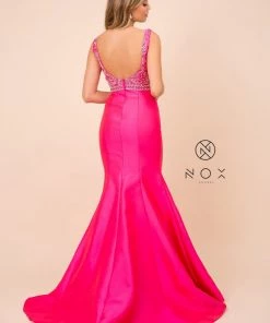 Prom Beaded Sleeveless Mermaid Dress By Nox Anabel 8307