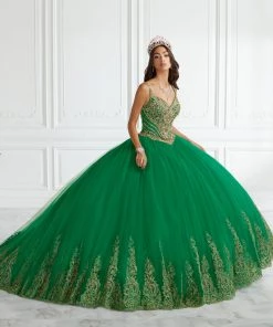 House Of Wu Fiesta Gowns Quinceañera Beaded Sleeveless Quinceanera Dress By Fiesta Gowns 56397