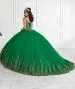House Of Wu Fiesta Gowns Quinceañera Beaded Sleeveless Quinceanera Dress By Fiesta Gowns 56397