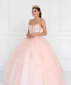 Beaded Strapless Ballgown With Bolero By Elizabeth K GL2427