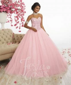 Beaded Strapless Dress By House Of Wu Fiesta Gowns 56298