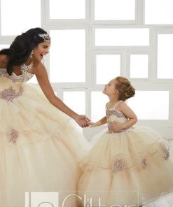 LA Glitter By House Of Wu Strapless Glitter Dress By House Of Wu LA Glitter 24027 Quinceañera