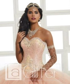 LA Glitter By House Of Wu Strapless Glitter Dress By House Of Wu LA Glitter 24027 Quinceañera