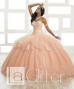 LA Glitter By House Of Wu Strapless Glitter Dress By House Of Wu LA Glitter 24027 Quinceañera