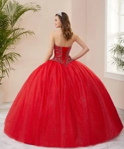 House Of Wu Fiesta Gowns Beaded Strapless Quinceanera Dress By Fiesta Gowns 56403 Quinceañera