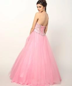 Beaded Strapless A-line Ball Gown By Juliet 361