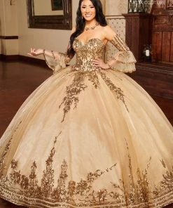 Mary's Bridal Bell Sleeves Quinceanera Dress By Alta Couture MQ3095