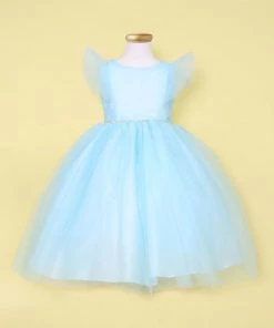 Calla Collection Flower Girl Dresses Big Girls Tulle Dress With Short Sleeves By Calla D794