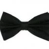 Vesuvio Napoli Men Black Paisley Bow Ties With Matching Pocket Squares