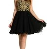 Black Short Appliqued Off The Shoulder Dress By Poly USA