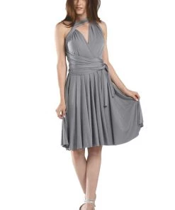 Prom Black Short Convertible Jersey Dress By Poly USA