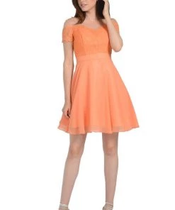 Black Short Lace Bodice Dress With Short Sleeves By Poly USA 14 Black Short Lace Bodice Dress With Short Sleeves By Poly USA