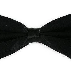 Vesuvio Napoli Men Black Silk Self Tie Bow Ties