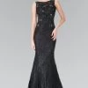 Prom Black Sequin Lace Trumpet Gown By Elizabeth K GL2345
