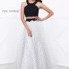 Black/White Crop Top Polka Dot Print Dress By Nox Anabel 8309 Prom