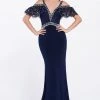 Prom Blue Long Cold Shoulder Dress By Cinderella Divine 13119