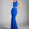 Blue Long Waist Cut Out Dress By Cinderella Divine 6485 2 Blue Long Waist Cut Out Dress By Cinderella Divine 6485