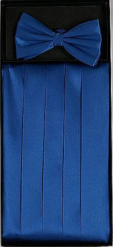 Vesuvio Napoli Blue Silk Satin Cummerbund And Bow Tie Set Men 3 Vesuvio Napoli Blue Silk Satin Cummerbund And Bow Tie Set Men
