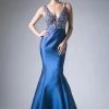Prom Beaded Mikado Mermaid Gown By Cinderella Divine 13108 1 Prom Beaded Mikado Mermaid Gown By Cinderella Divine 13108