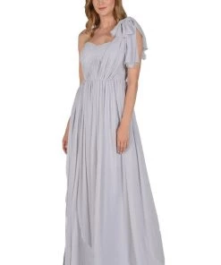 Blush Pink Long Convertible Chiffon Dress By Poly USA Prom