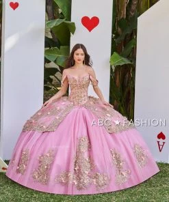Ragazza Fashion QuinceaƱera Blush Pink Quinceanera Dress By Ragazza DV55-555