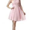 Prom Blush Pink Short One Shoulder Ruched Dress By Poly USA
