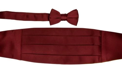 Vesuvio Napoli Boys Burgundy Cummerbund And Bow Tie Set 3 Vesuvio Napoli Boys Burgundy Cummerbund And Bow Tie Set