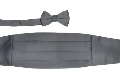 Vesuvio Napoli Boys Charcoal Cummerbund And Bow Tie Set 3 Vesuvio Napoli Boys Charcoal Cummerbund And Bow Tie Set
