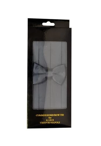 Vesuvio Napoli Boys Charcoal Cummerbund And Bow Tie Set 4 Vesuvio Napoli Boys Charcoal Cummerbund And Bow Tie Set