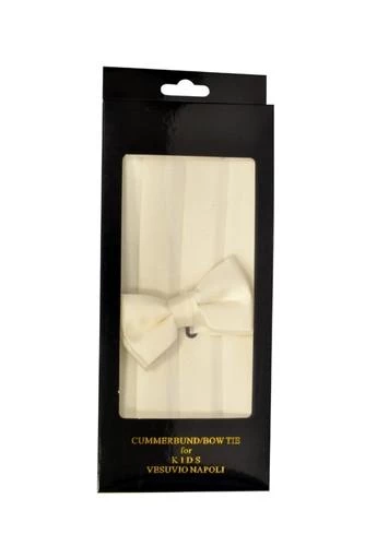 Vesuvio Napoli Kids Boys Cream Cummerbund And Bow Tie Set 4 Vesuvio Napoli Kids Boys Cream Cummerbund And Bow Tie Set