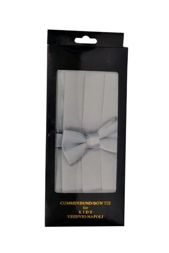 Vesuvio Napoli Boys Gray Cummerbund And Bow Tie Set Kids 4 Vesuvio Napoli Boys Gray Cummerbund And Bow Tie Set Kids