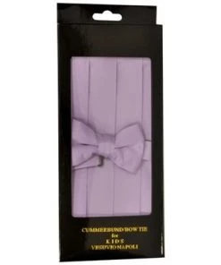 Vesuvio Napoli Boys Lavender Cummerbund And Bow Tie Set