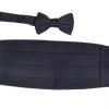 Vesuvio Napoli Boys Navy Blue Cummerbund And Bow Tie Set