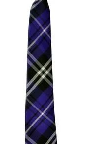 Vesuvio Napoli Boys Boys Purple Plaid Clip On Necktie