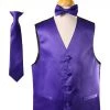 Vesuvio Napoli Boys Kids Boys Purple Satin Vest With Neck Tie And Bow Tie 1 Vesuvio Napoli Boys Kids Boys Purple Satin Vest With Neck Tie And Bow Tie