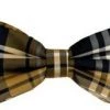 Vesuvio Napoli Brown/Black Plaid Bow Ties With Matching Pocket Squares 1 Vesuvio Napoli Brown/Black Plaid Bow Ties With Matching Pocket Squares