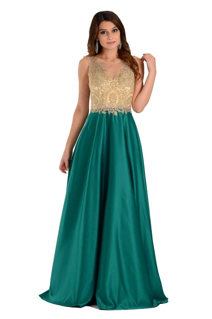 Burgundy Long A Line Gown With Lace Applique Bodice By Poly USA 7 Burgundy Long A Line Gown With Lace Applique Bodice By Poly USA