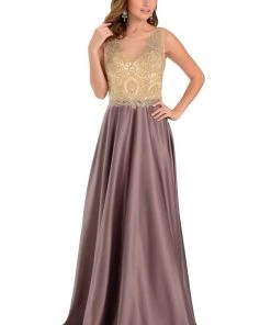 Burgundy Long A Line Gown With Lace Applique Bodice By Poly USA 10 Burgundy Long A Line Gown With Lace Applique Bodice By Poly USA