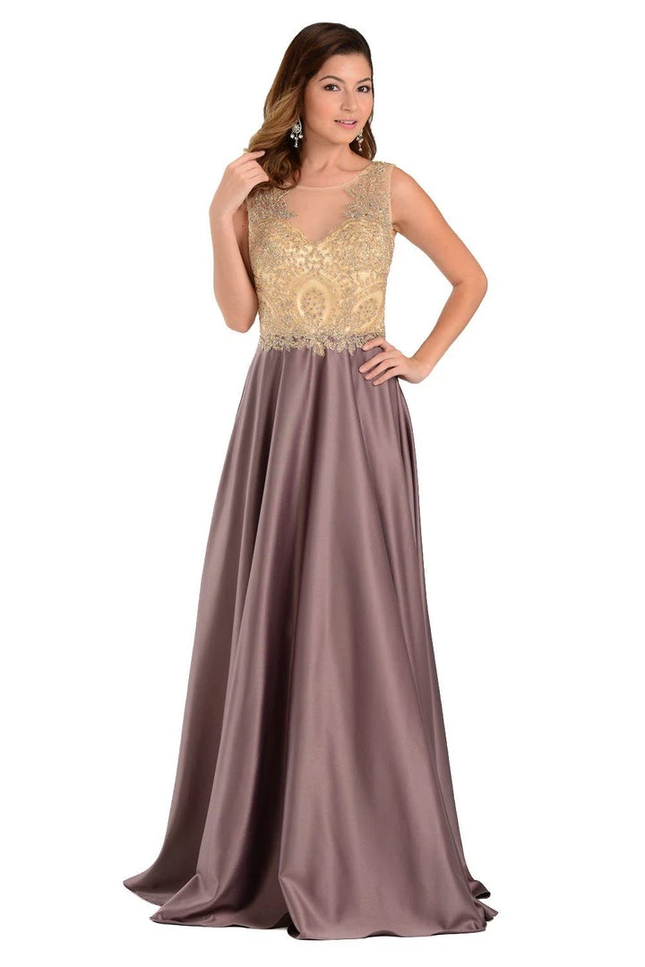 Burgundy Long A Line Gown With Lace Applique Bodice By Poly USA 6 Burgundy Long A Line Gown With Lace Applique Bodice By Poly USA