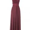 Burgundy Long Convertible Jersey Dress By Poly USA Prom 2 Burgundy Long Convertible Jersey Dress By Poly USA Prom