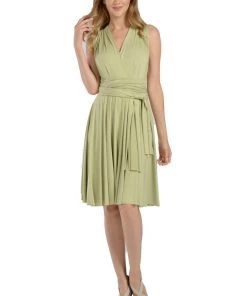 Burgundy Short Convertible Jersey Dress By Poly USA 21 Burgundy Short Convertible Jersey Dress By Poly USA