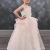 Mary's Bridal Angels Collection Flower Girl Dresses Girls Long Lace Bodice Dress With Tulle Skirt By Mary's Bridal MB9020