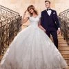 Mary's Bridal Ball Gowns Collection Cap Sleeve Lace Wedding Dress By Mary's Bridal MB6052 Wedding Dresses
