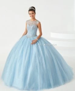 House Of Wu Fiesta Gowns Cap Sleeve Quinceanera Dress By Fiesta Gowns 56441 Quinceañera